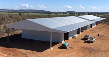 Large farm shed in a rural property by ABC Sheds