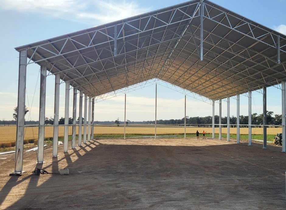Fertiliser and grain shed by ABC Sheds