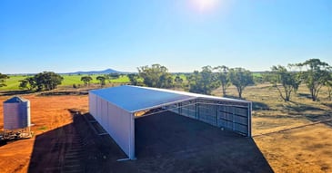 Professional-grade farm shed kit from ABC Sheds Durakit range