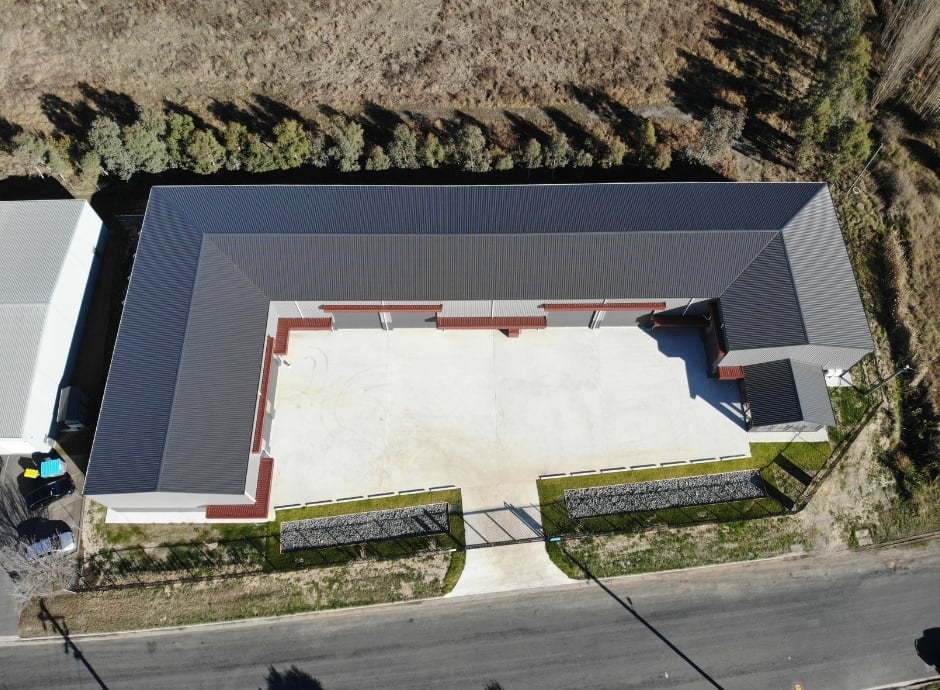 U-shape commercial building by ABC Sheds in Goulburn