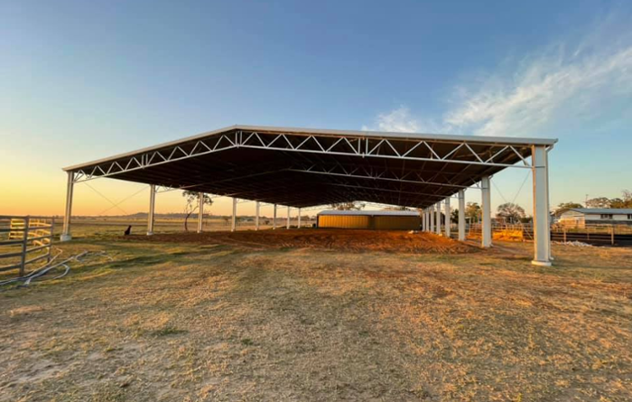 Covered dressage arena