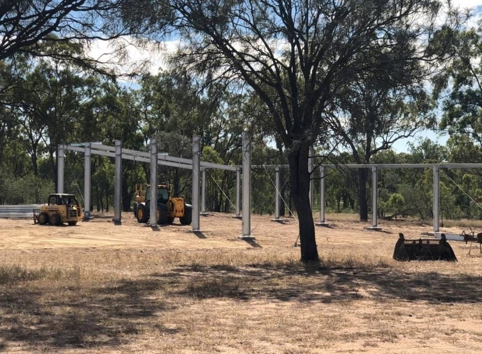 Cutting Arena by ABC Sheds being built