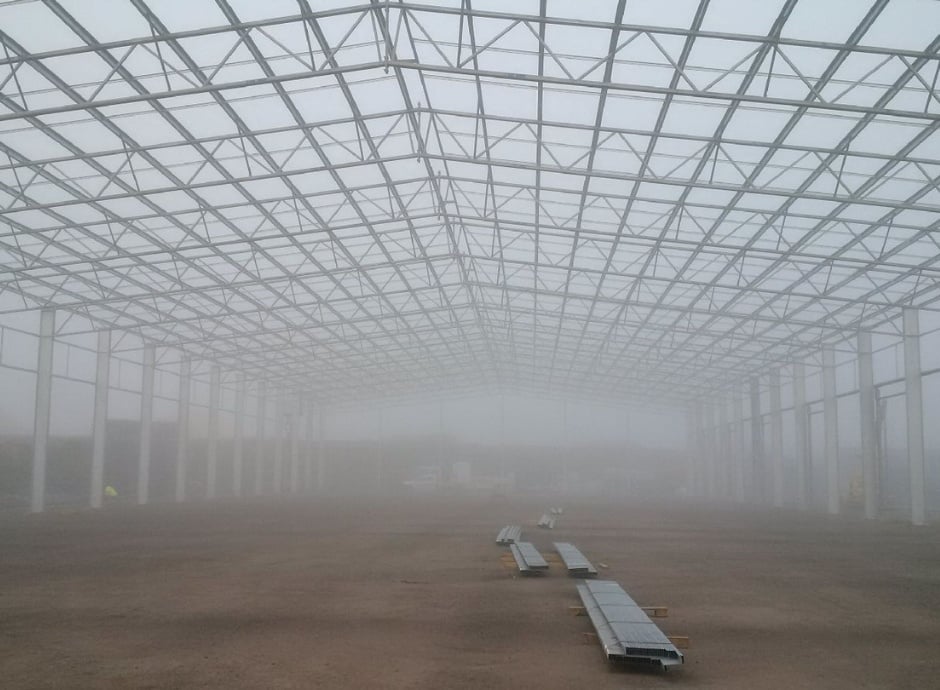 Large industrial shed by ABC Sheds being built in Yass, NSW