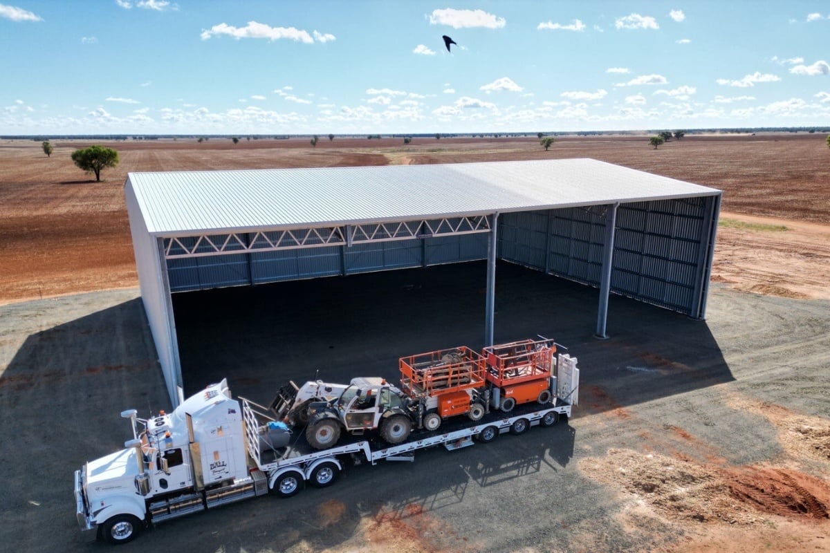 Customised farm machinery shed