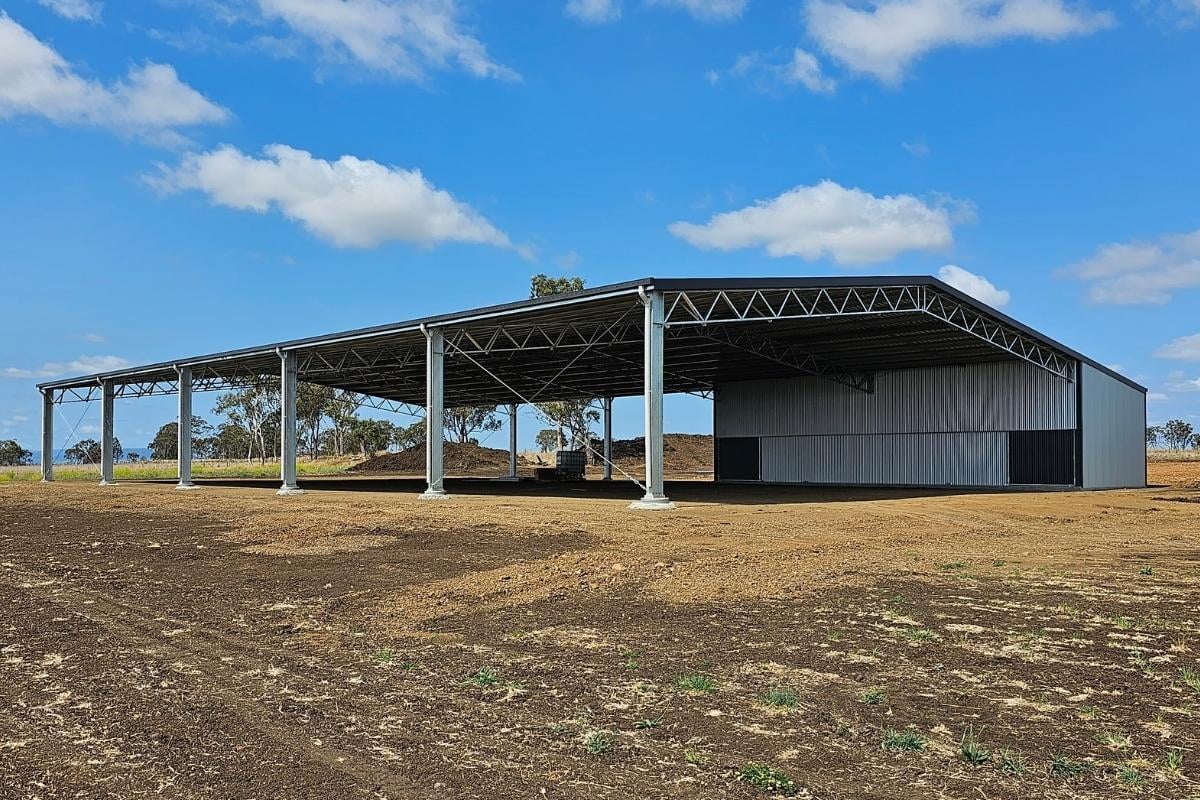 Galvanised steel shed