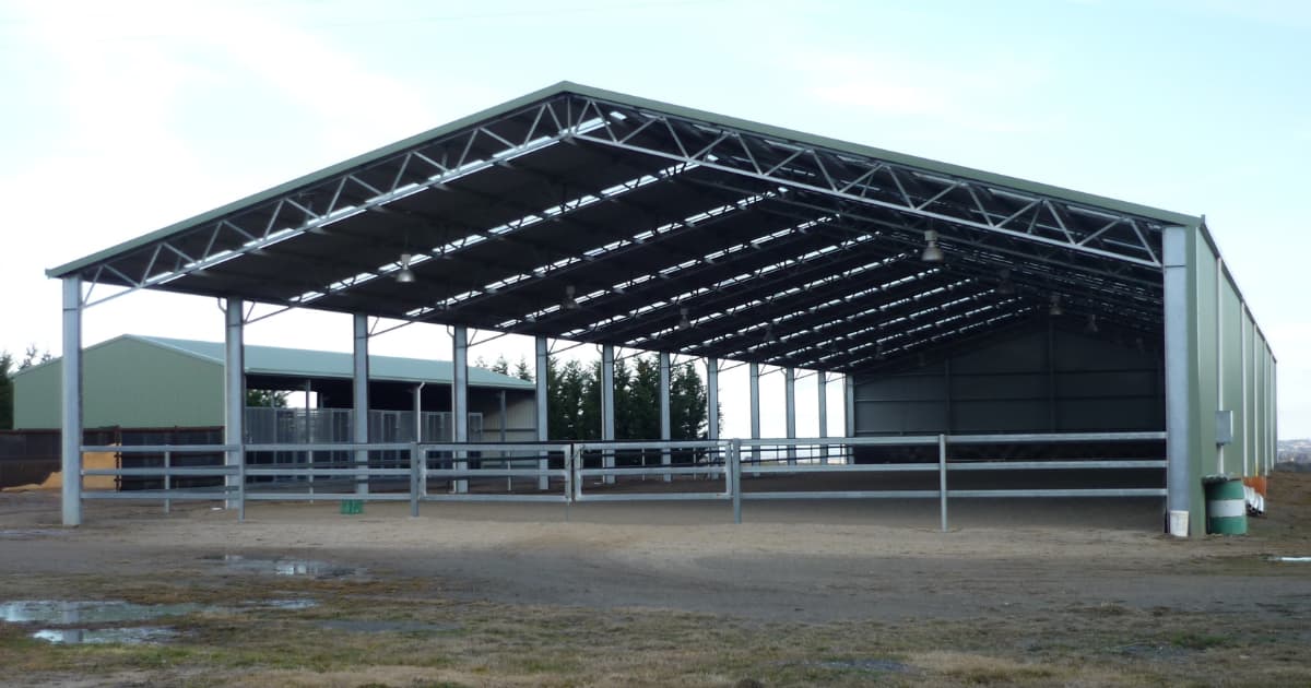 Indoor versus outdoor horse arena