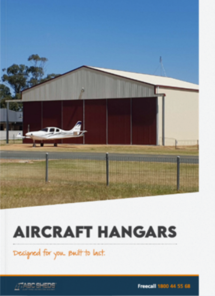 ABC Sheds aircraft hangar brochure