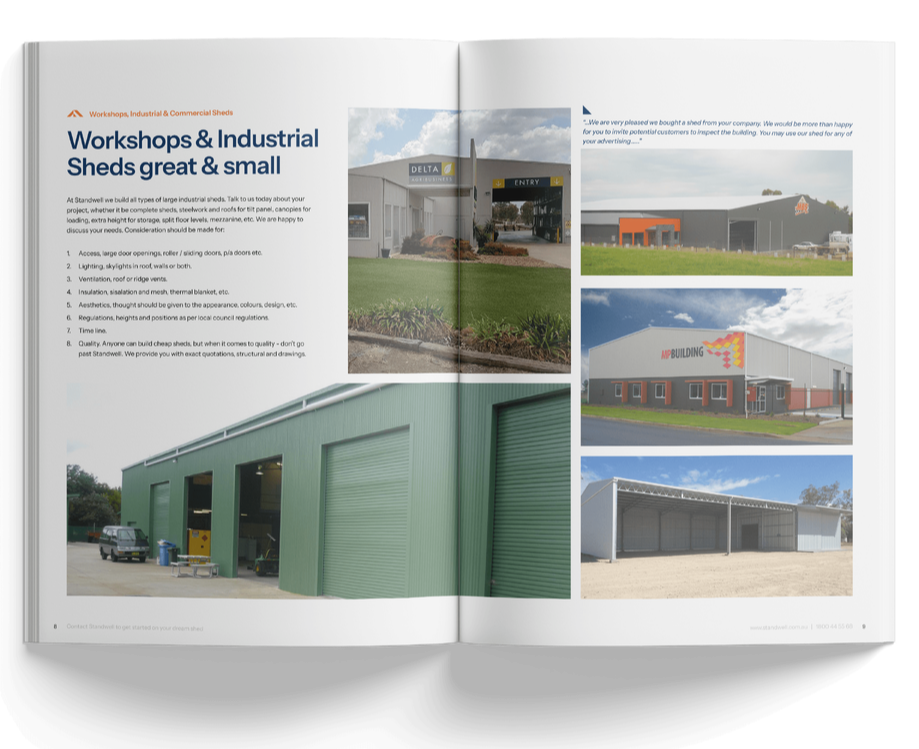 Standwell Commercial Industrial sheds brochure