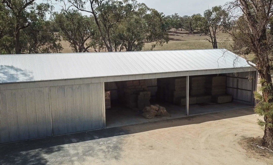 Hay shed by ABC Sheds in Harden, NSW.