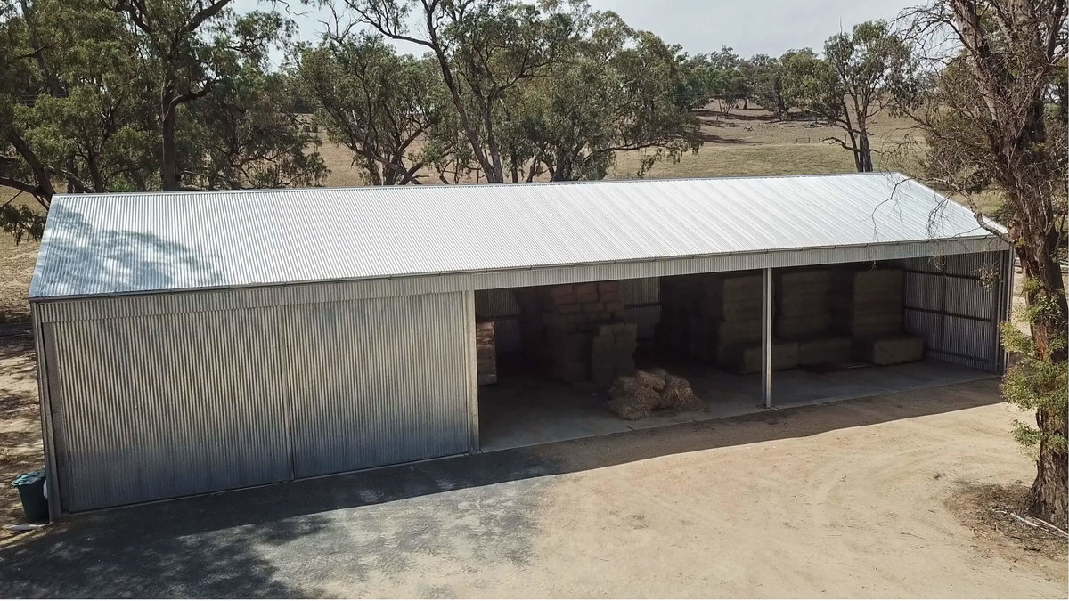 Fully enclosed Hay Shed
