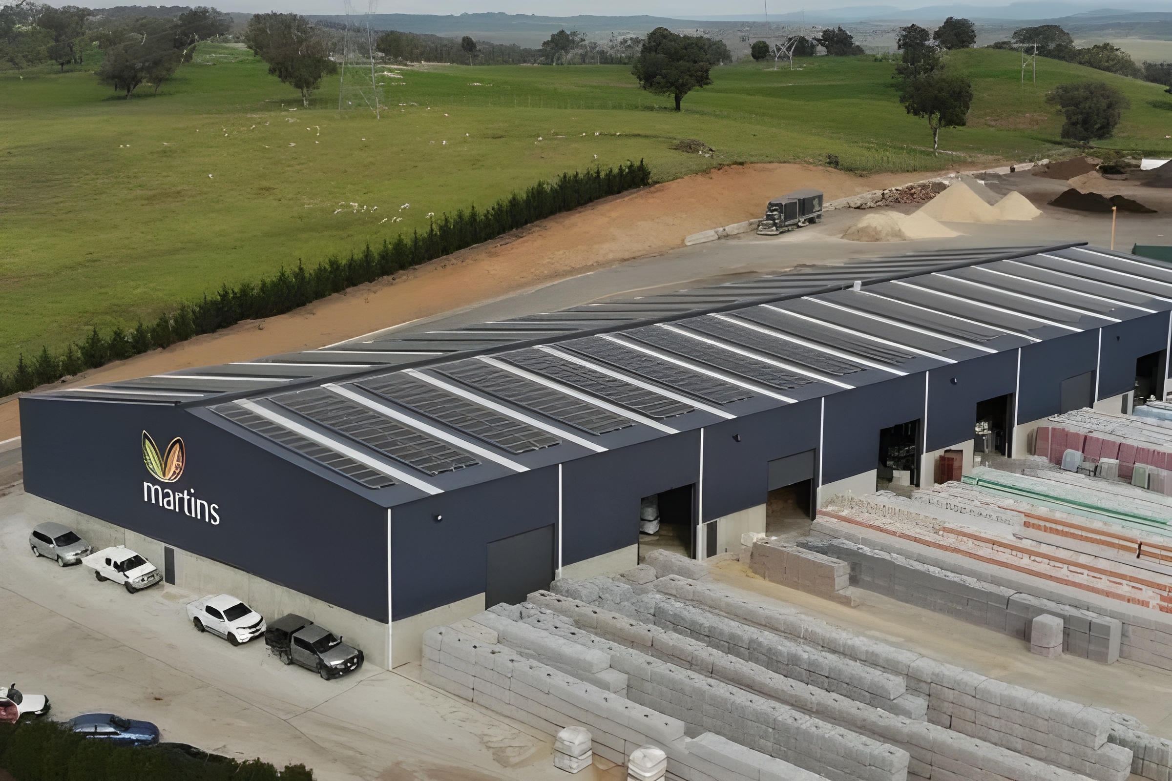 102 x 35 x 8 Industrial Shed Yass NSW arial shot