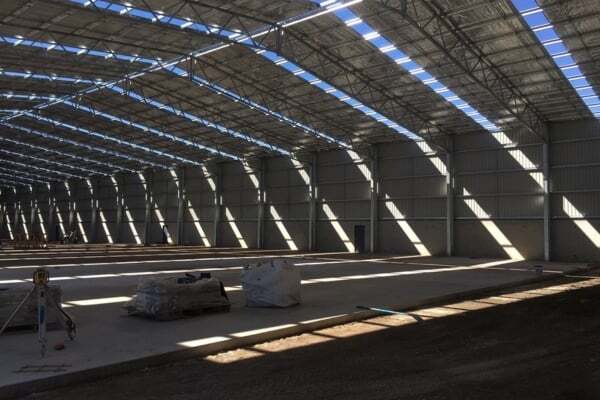 inside 102 x 35 x 8 Industrial Shed Yass NSW