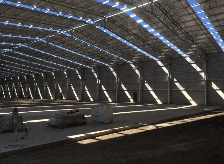 Martins Fertilizers industrial shed by ABC Sheds