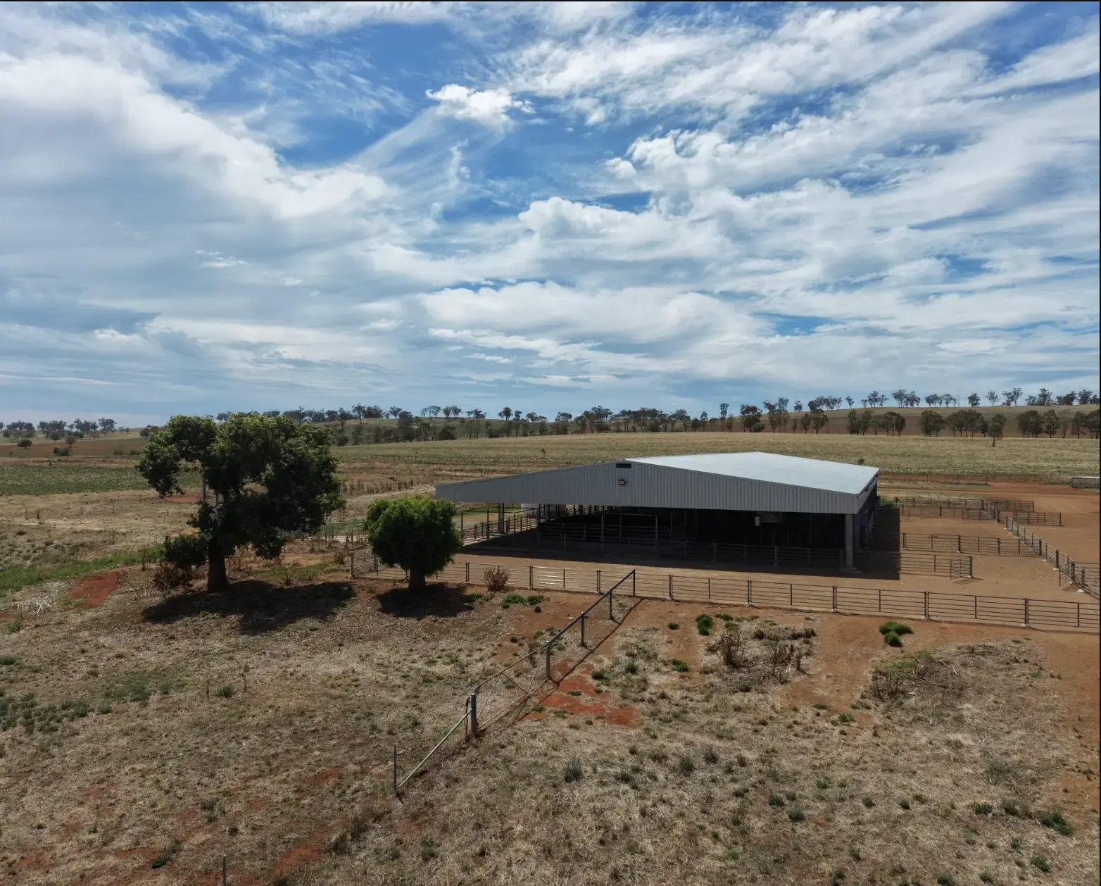 yard cover shed in distance
