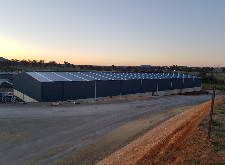 Industrial shed in Yass by ABC Sheds