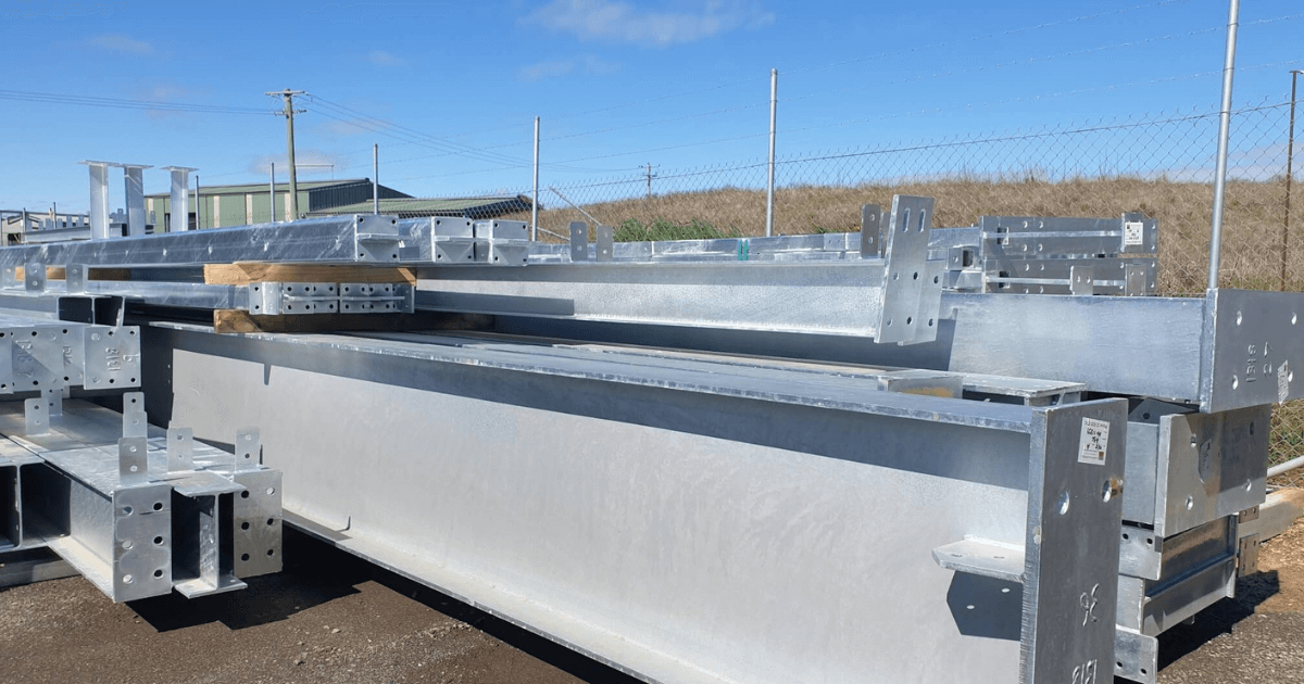 gavlanised steel stack